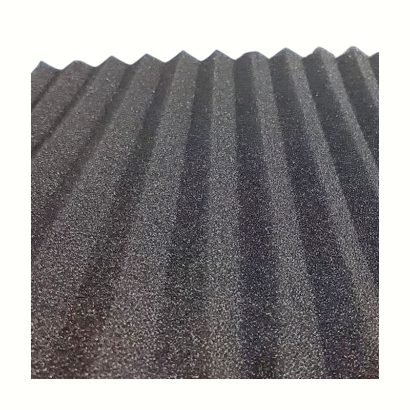 批发V性瓦楞装过滤防尘网聚氨酯海绵 黑色大中小孔阻尘过滤棉