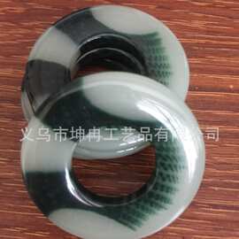 仿玉平安扣 DIY树脂平安扣开运挂件手链项链平安扣吊坠饰品配饰