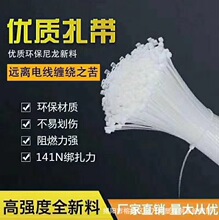 数据线扎带塑料卡扣强力防盗扣扎线扎绳自紧10系非标黑白色捆绑带