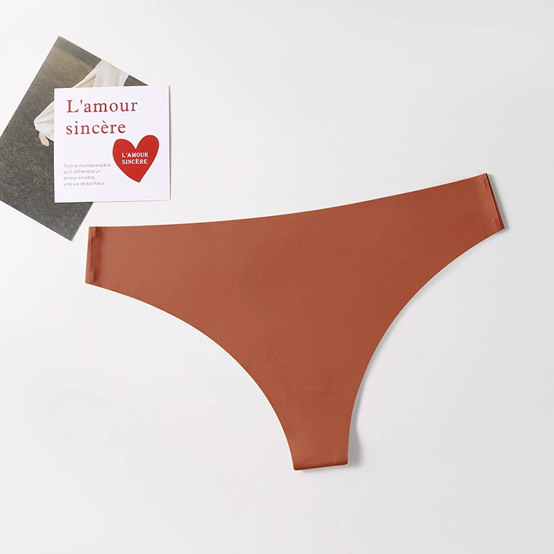 Трусики-стринги (кремовая нить) бесшовные T-back, йога underwear, белый и цветной, размеры S–XL, варианты плюс-сайза