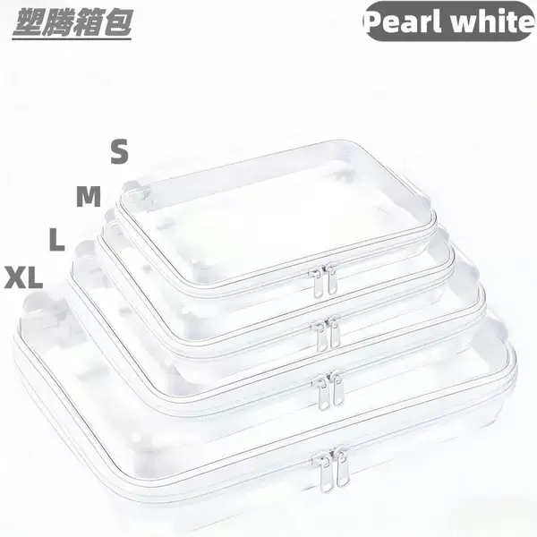 Amazon's Same Style Thickened High-Transparency Zipper Storage Box Toy Storage Travel Home Makeup Bag Hard Case