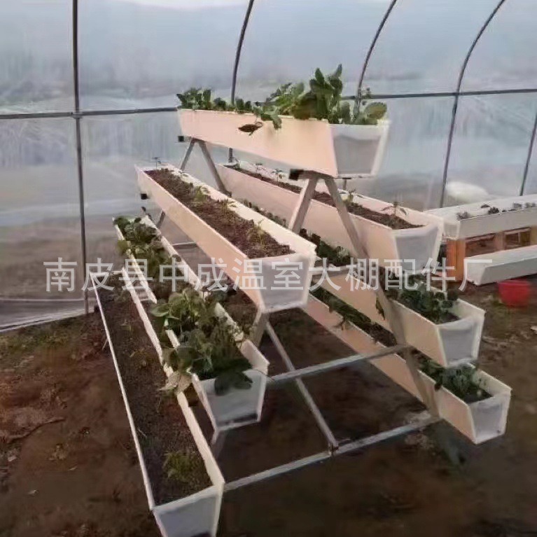 草莓立体栽培槽 椰糠条托槽 A字架培育槽 无土栽培支架