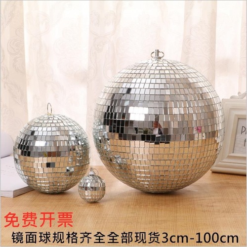 Glass Mirror Ball Reflective Laser Ball Christmas Ball Photography Props Stage Bar Disco Ball