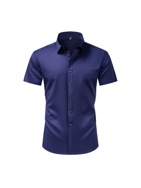 solid color elastic fashionable shirt