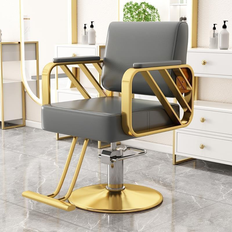 Fabricante al por mayor elevable silla de cabello giratoria salón de cabello de acero inoxidable taburetes de corte de pelo teñido silla de cabello