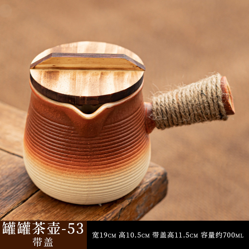 囲炉煮茶缶茶蓋付き煮茶器具家庭用部品ミルクティー陶壺煮ティーポット炭素炉焼き乳|undefined