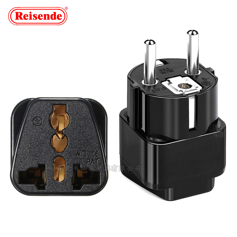 Adaptador de enchufe 16A de estándar chino a europeo/alemán, compatible con Indonesia y Corea