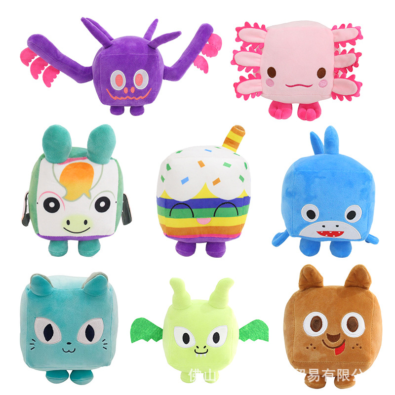 big games cat方块猫蝾螈毛绒玩具