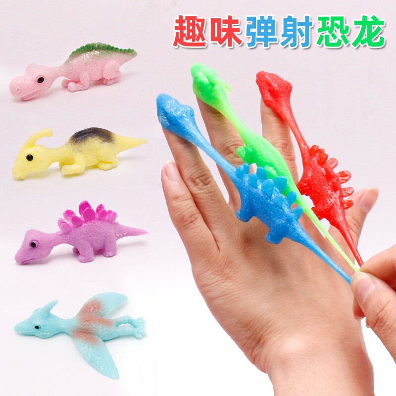 Creative Finger Ejection Dinosaur Decompression Toys Slingshot Targeting Dinosaur Lala Le Tricky Vent Toys Small Gifts