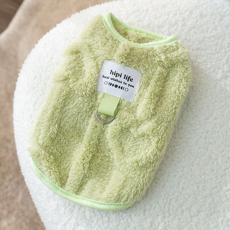 Estilo coreano lindo de dibujos animados de otoño e invierno perro de dos patas de lana medio y pequeño perro gato suéter Teddy ropa para mascotas