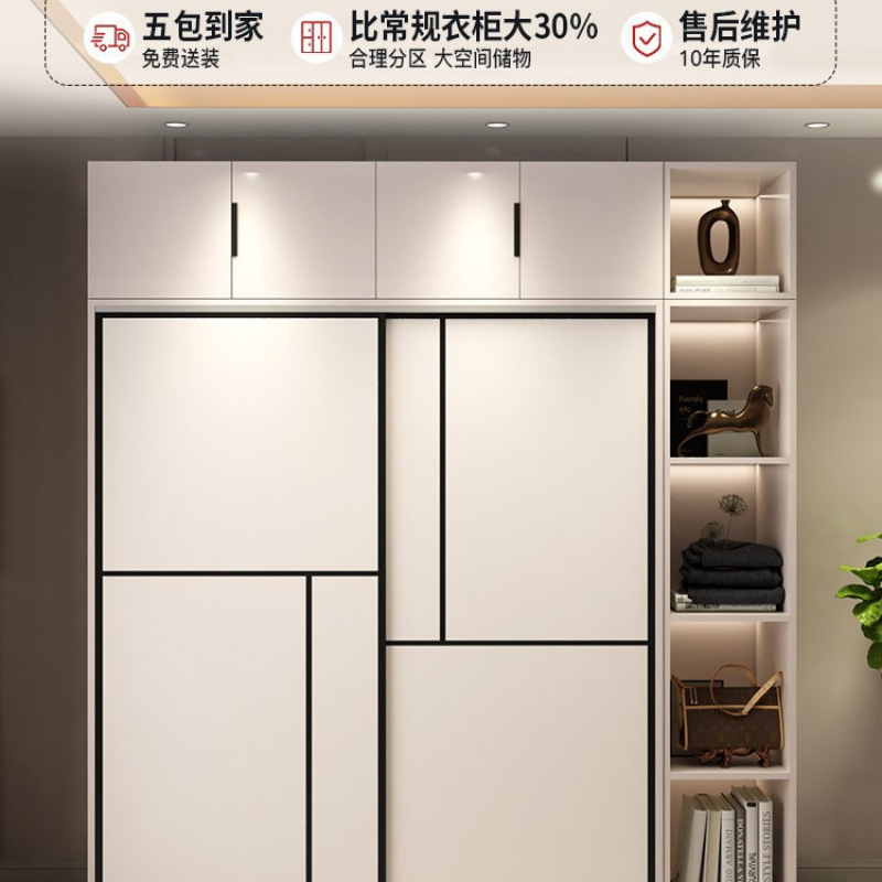 衣柜家用卧室推拉门新款2025爆款出租房用经济型小户型简易大衣橱|undefined