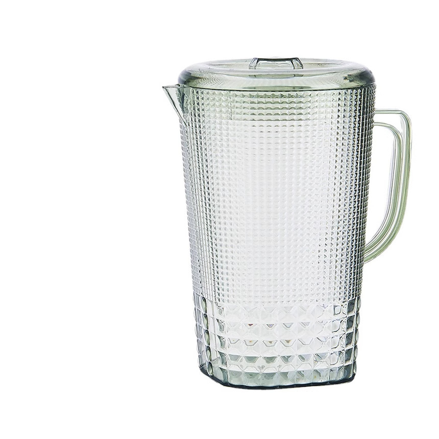 Botella de agua fría de plástico PS en verano tetera doméstica de gran capacidad refrigerador fresco abierto con tetera de agua fría resistente a altas temperaturas