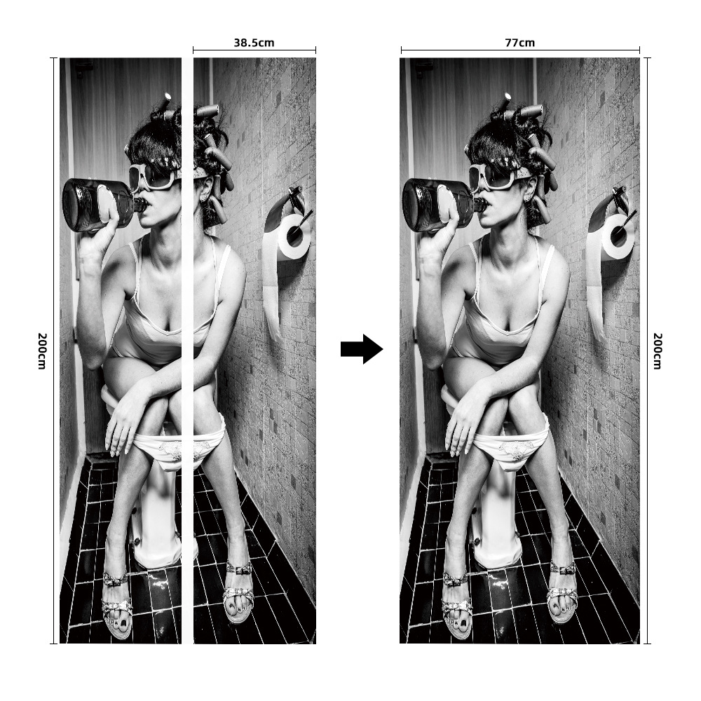 Pegatinas para puertas 3D respetuosas con el medio ambiente, autoadhesivos, fabricantes de origen al por mayor, patrones populares transfronterizos de alta definición, adhesivos para puertas impermeables, a prueba de aceite y antiincrustantes