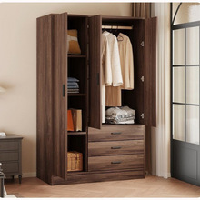 简易板式衣柜家用卧室对开门收纳柜出租屋家用简约现代小户型衣橱