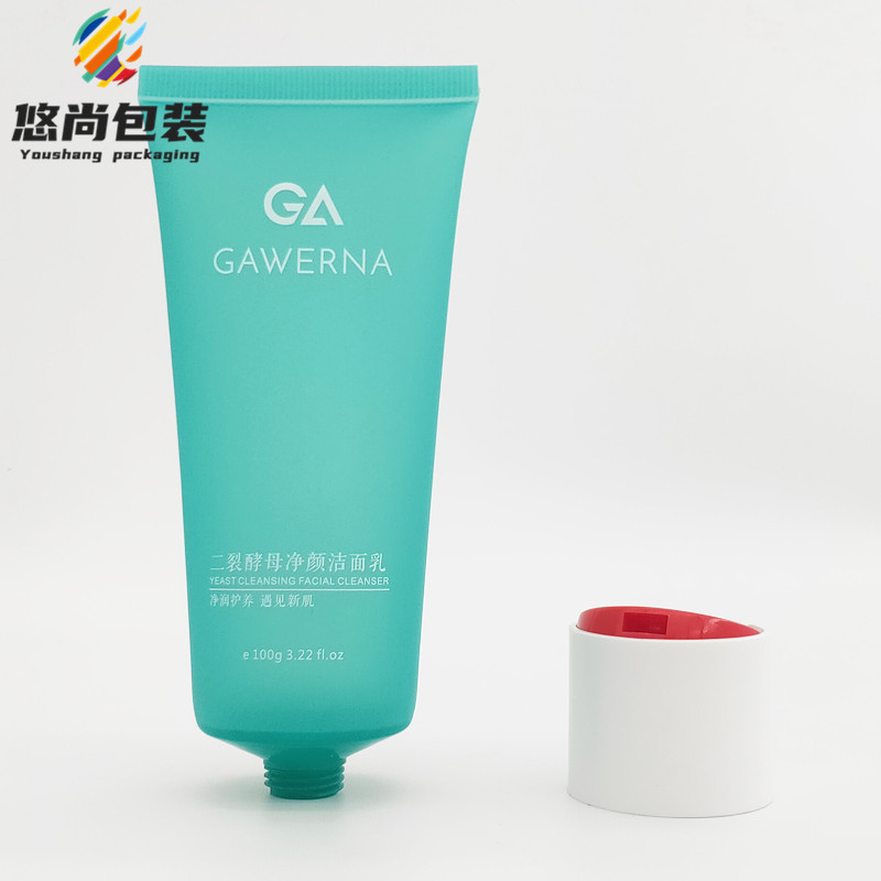100毫升化妆品管透明磨砂翻盖洗面奶凝胶塑料PE管包装千秋盖按压