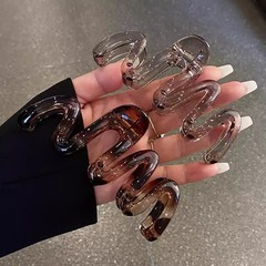 特大 13 センチメートルプラスチックウェーブグリッパー女性の夏のハイエンド後頭部シャーククリップヘアピン
