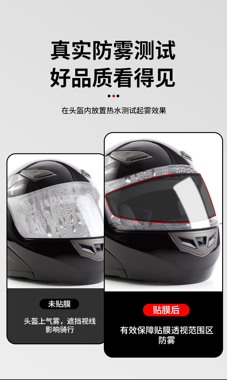 Helmet Sun Protection Film, Anti-Uv Film, Anti-Fog Film for Lenses, Sunshade Film for Electric Vehicle Full-Face and Half-Face Helmets
