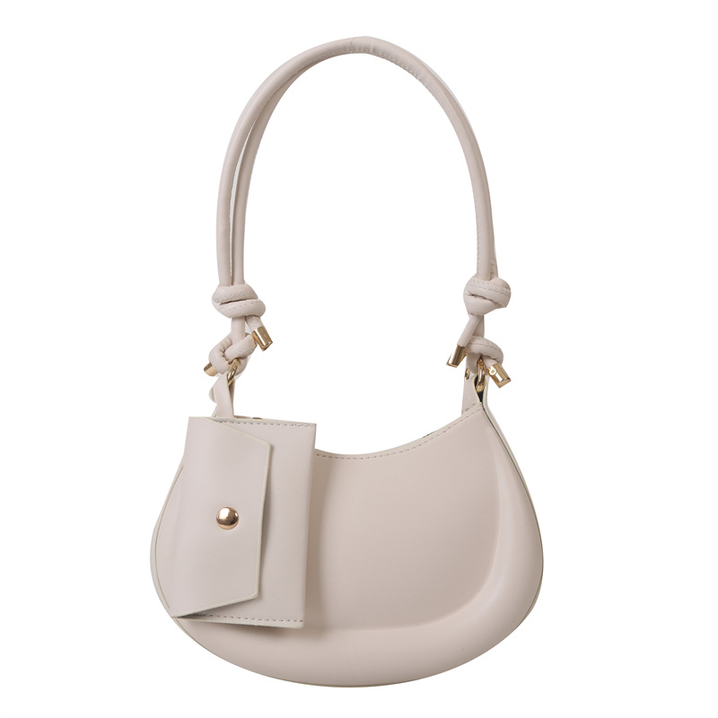 2023 verano nueva media luna bolsa nicho diseño axilas bolsa de hombro con textura de las mujeres bolso de moda coreana