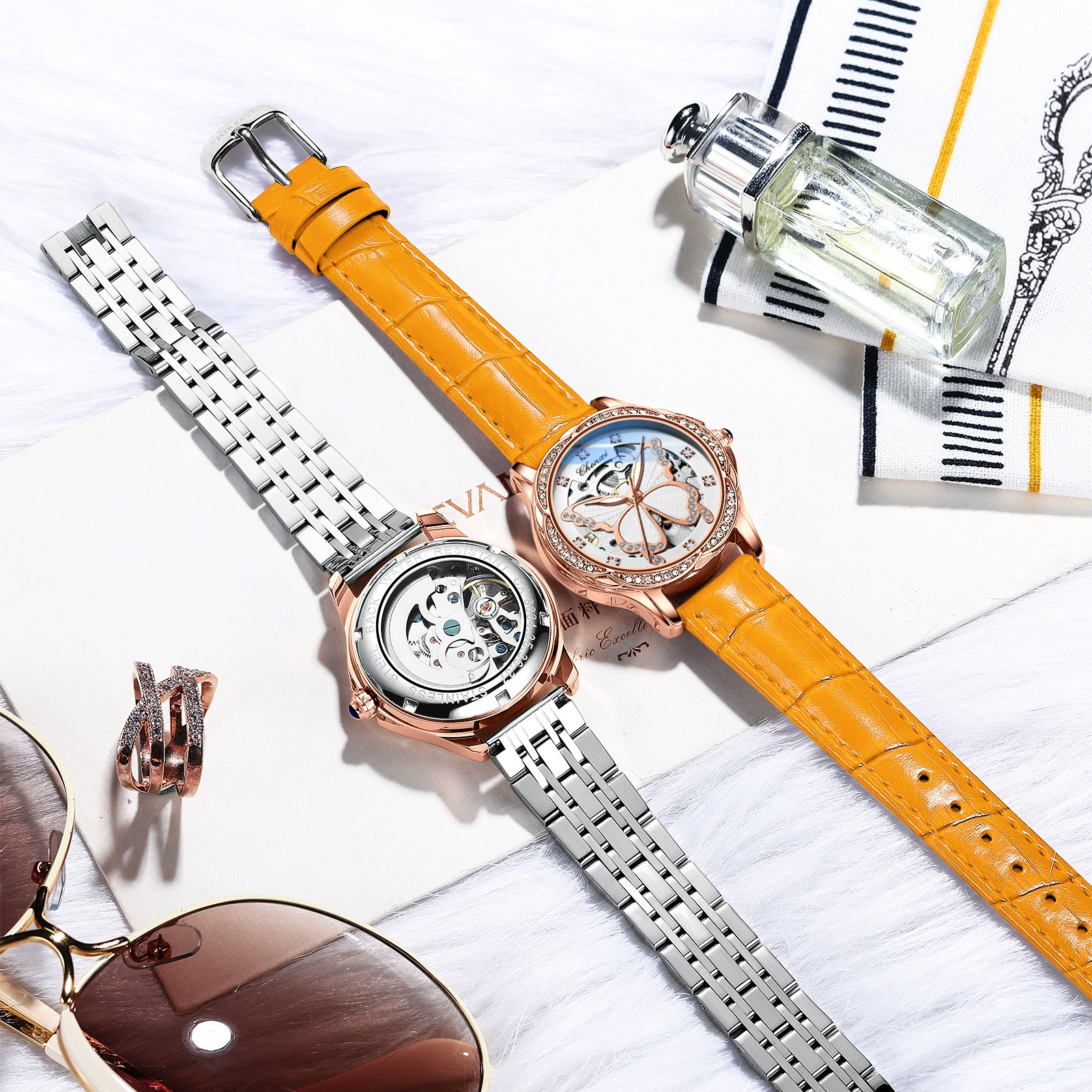 Утренние часы Fashionable dial, водонепроницаемые механические часы, оптом, полностью автоматические