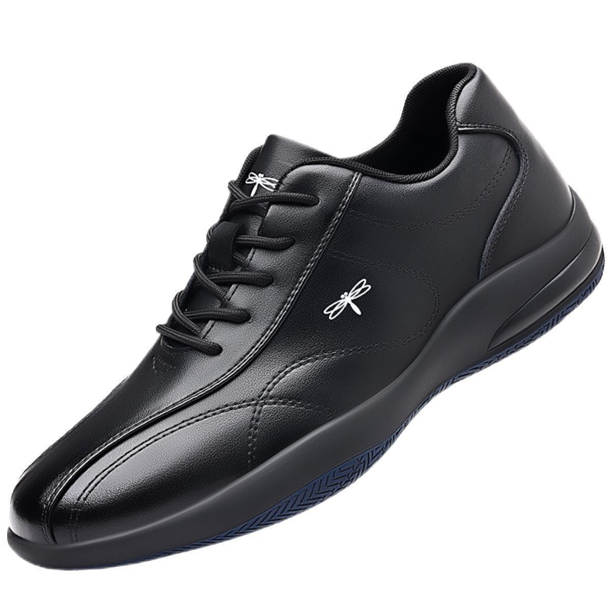 蜻蜓牌真皮正品男士皮鞋新款运动休闲牛皮鞋韩版耐磨旅行阿甘跑鞋