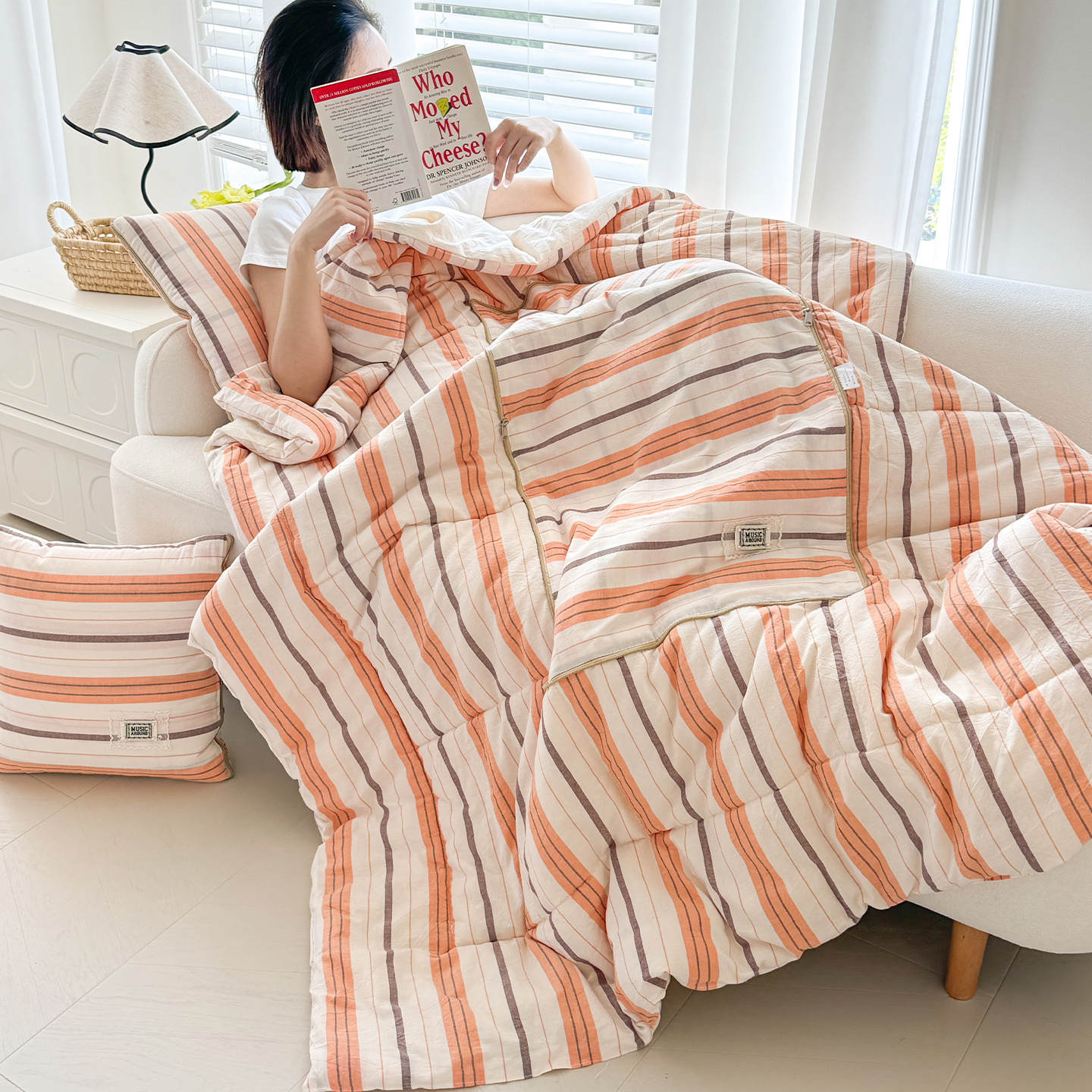 피넬리아-오렌지 [A급 모자 및 유아용 순면 워싱 코튼]