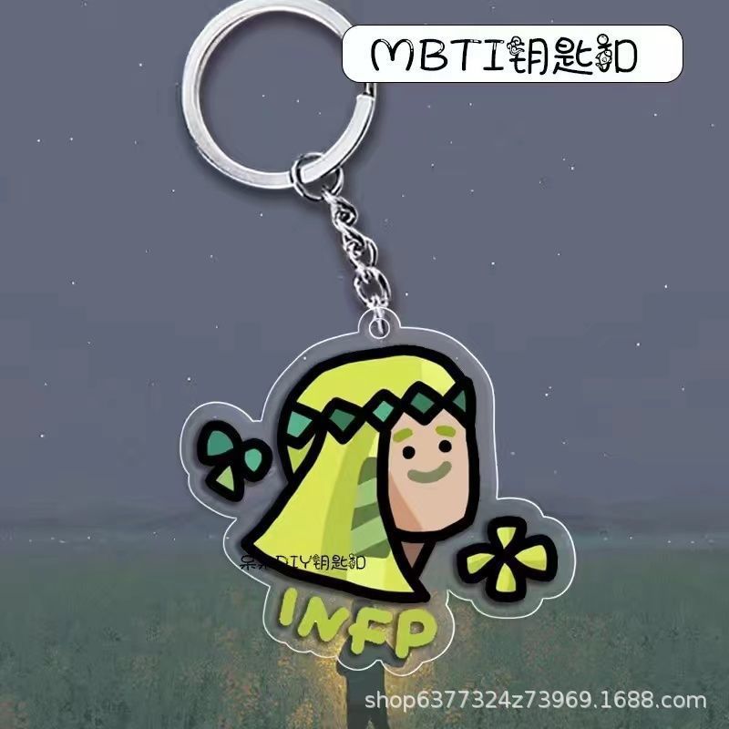 MBTI16 personalidad mochila colgante llavero acrílico accesorios periféricos regalos de dibujos animados adornos divertidos