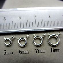 S925纯银项链扣DIY配件弹簧扣弹簧项链扣头镀18K彩金女活扣轻生圈