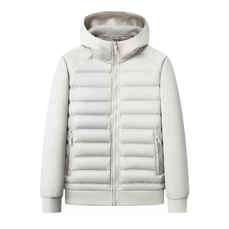 插肩拼色轻薄连帽羽绒服国潮冬季情侣款宽松休闲保暖男女同款外套