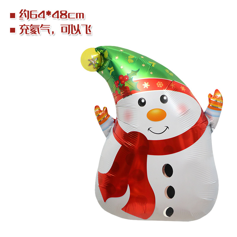 Tienda ventana Decoración Accesorios juguete globo Navidad caramelo muleta ancianos muñeco de nieve árbol de Navidad globo foto