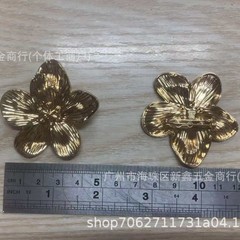 跨境欧美大气简约ins女高级感个性气质扣针金色花瓣花朵扣针