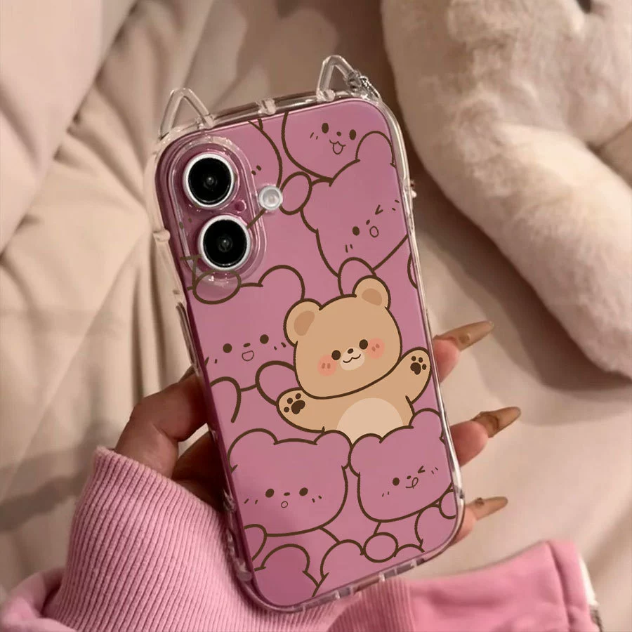 Apple, iPhone15, совместимый чехол, с маленькими медведями, 15promax