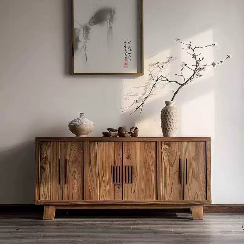 Шкаф для обшивки из цельного дерева Новый китайский стиль старого вяза напольный шкаф для входа в дверь шкаф для хранения домашнего хранения