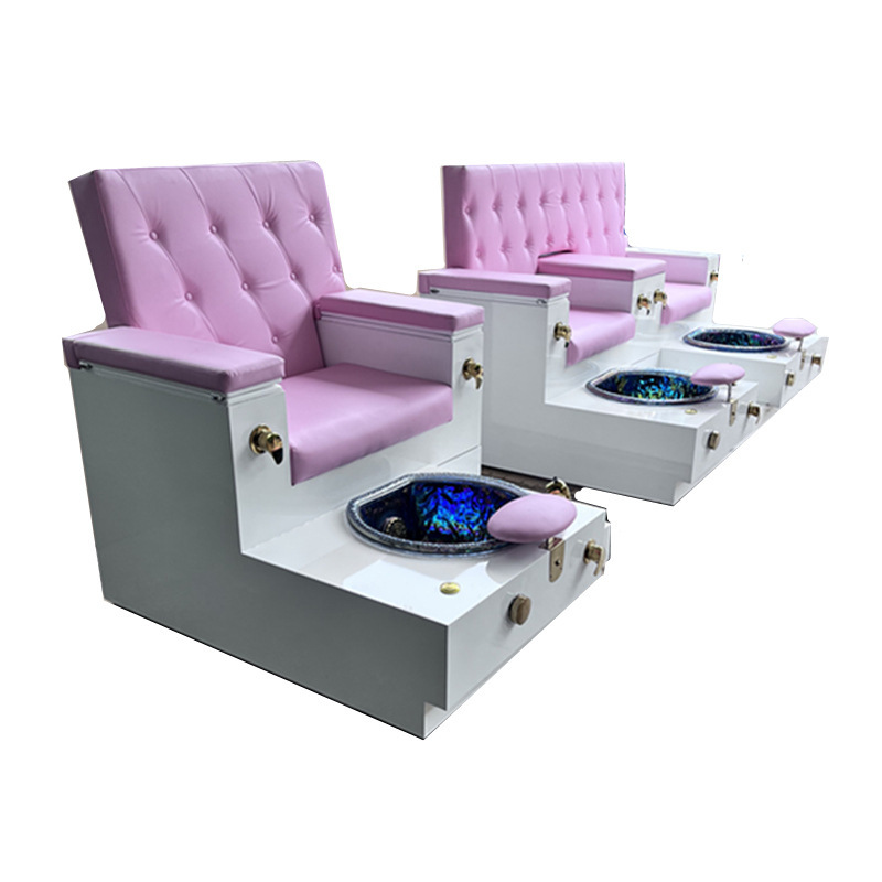 New Single and Double Pedicure Chairs, Foot Bath and Manicure Sofa with Wash Basin, Hand Soaking and Surfing Lights