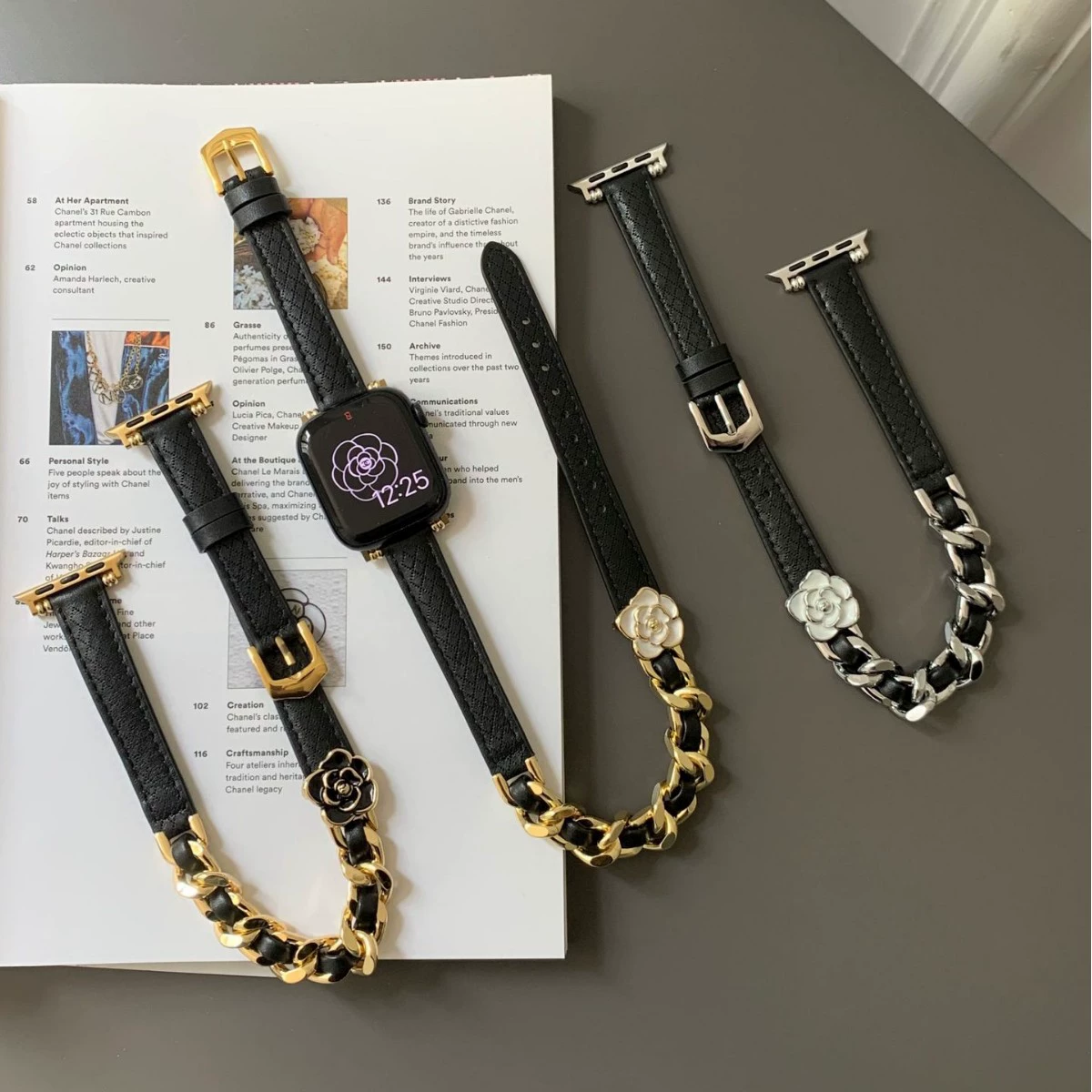 Кожаный ремешок с двойным кругом ромб для Камеллии Xiaoxiangfeng, подходит для Apple Watch iWatch 10/98 поколения 765SE