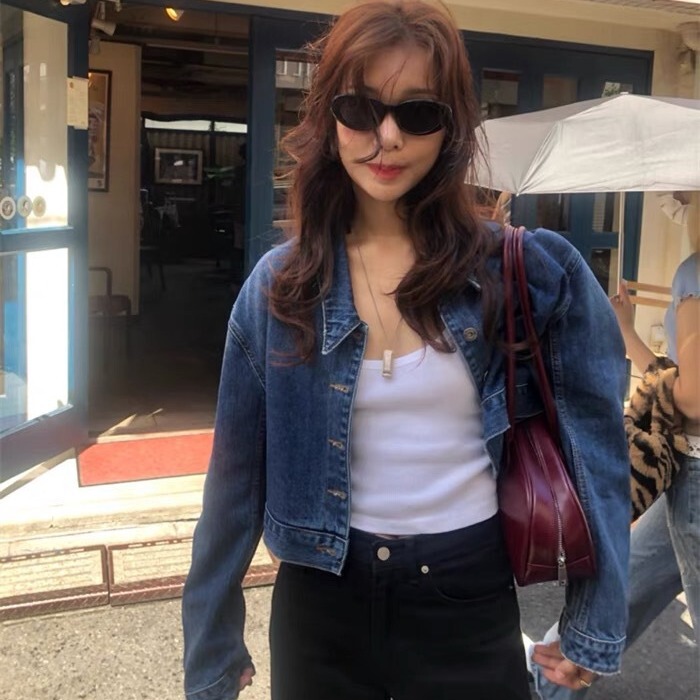 Now Available: Korean Dongdaemun Designer Short Denim Loose Jacket