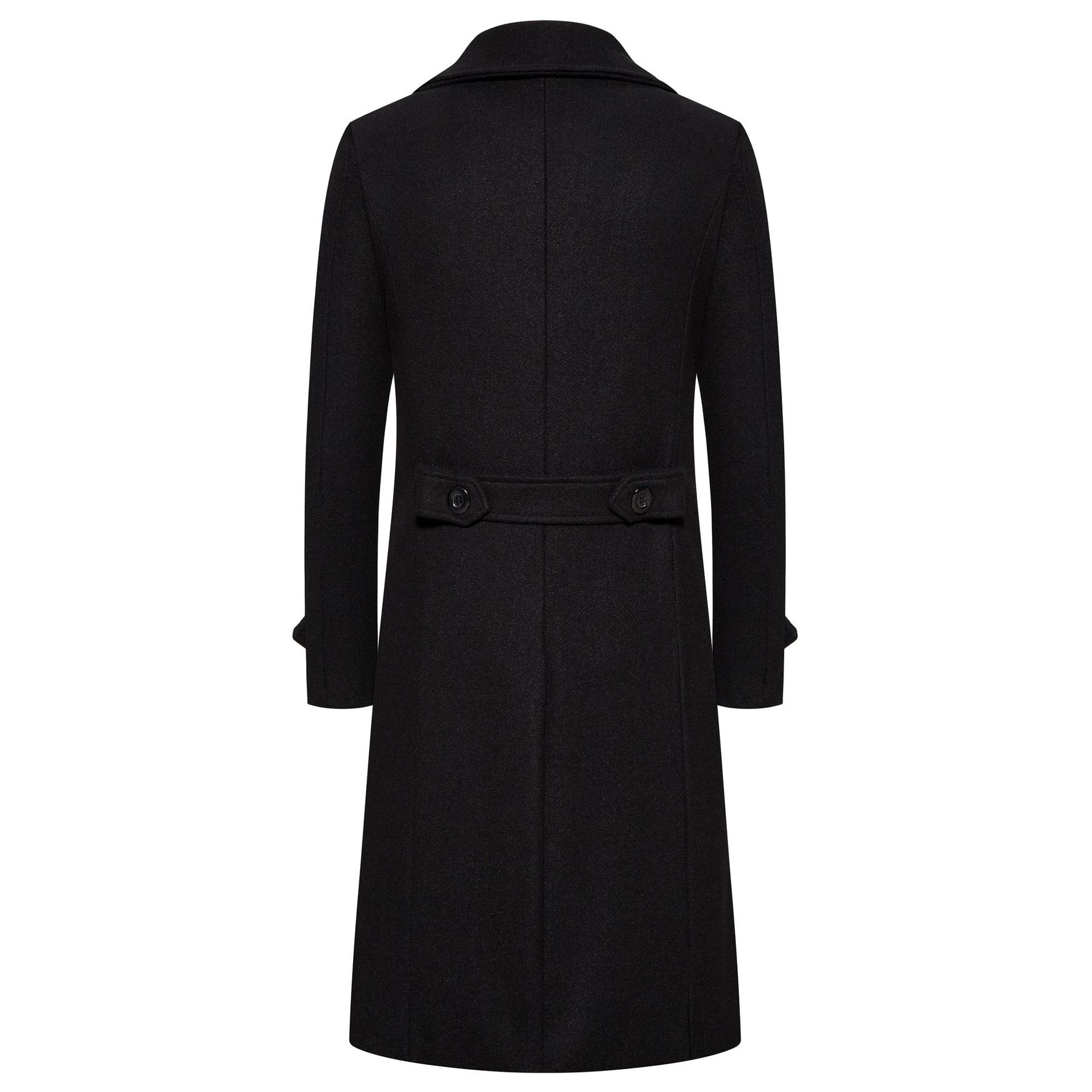 autumn and winter long double-breasted windbreaker men's woolen coat slim woolen coat for men_voghion.com