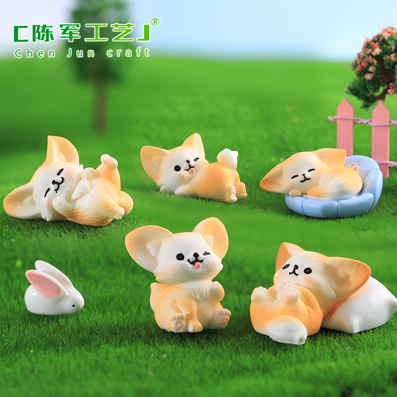 New micro-landscape small ornaments auricle Fox 12 micro-landscape resin ornaments/auricle Fox 12 accessories