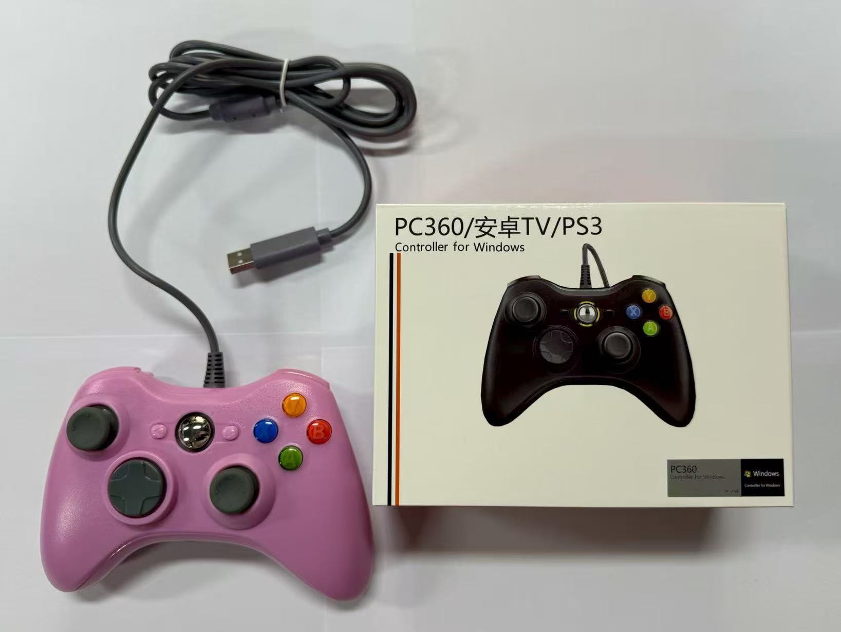 Venta directa de fábrica XBOX360 Gamepad computadora con cable Steam multifunción sin accionamiento Vibración Gamepad