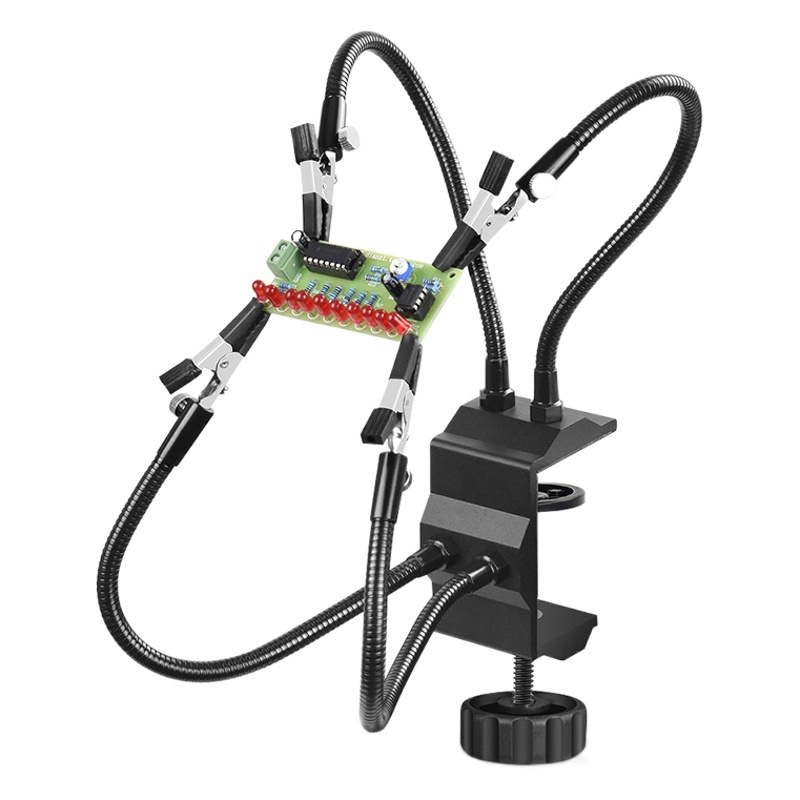 Brazo de metal universal PCB placa de circuito de soldadura de reparación auxiliar abrazadera manual de bricolaje modelo de avión herramienta de clip fijo