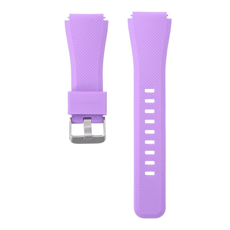 Compatible with Samsung S3 twill silicone strap 20/22mm, quick-release lugs, official same single-color silicone strap from Huawei undefined