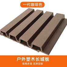 塑木格栅条pvc实心室内外围栏电视背景墙庭院装饰塑木格栅长城板