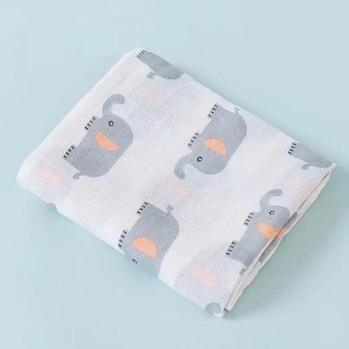 Best-selling foreign trade double-layer cotton gauze swaddling towel baby swaddling blanket bath towel printed sunshade stroller cover blanket
