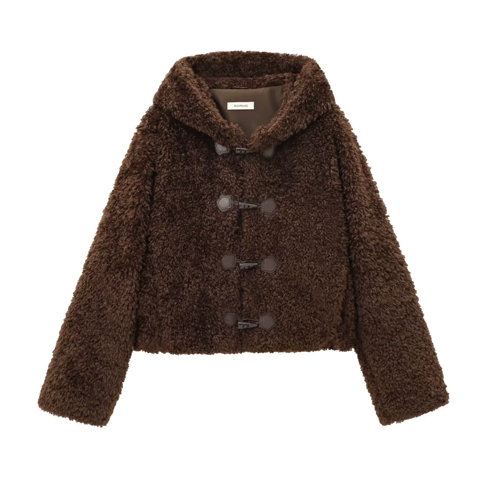 Myst&Za Женщины 2024 Осень и Зима Новая модная Short Jacket из искусственного меха с узлом и пряжкой 4391854