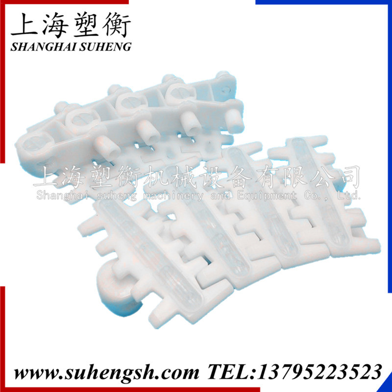 63条形橡胶防滑柔性链齿形防滑板链 65摩擦顶贴胶止滑塑料链板