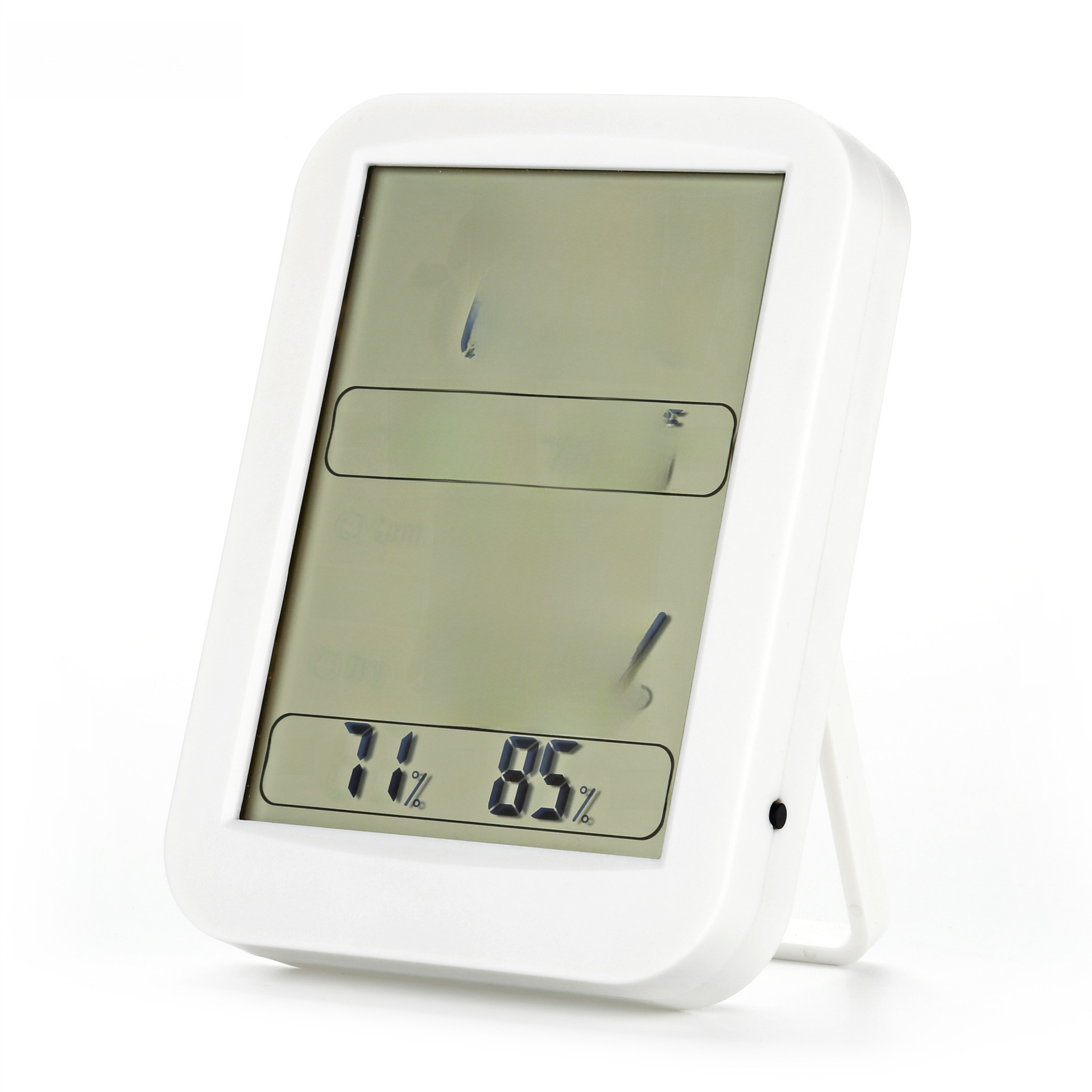 새로운 실내 대형 스크린 화면 높은 온도 및 저온 습도 메모리 높은 정밀도 디지털 온도 및 습도 미터