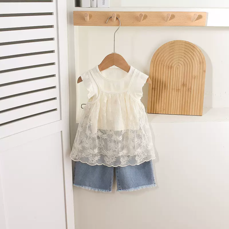 婴儿衣服套装裙夏季女宝宝甜美薄款分体一岁夏装婴幼儿新款三件套