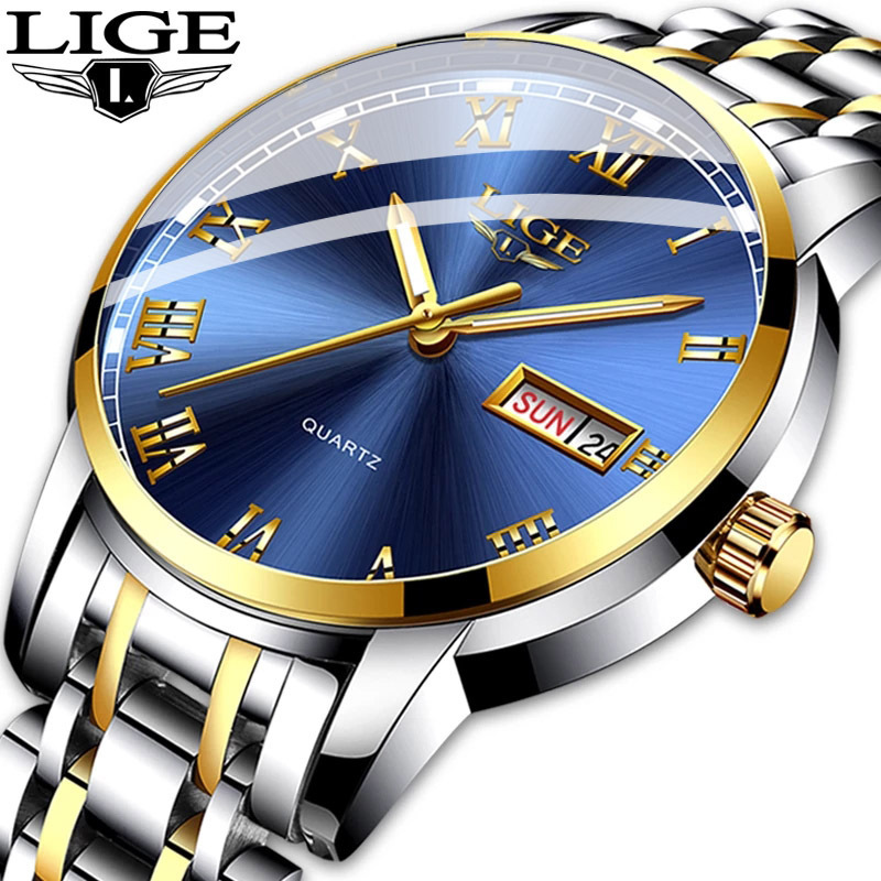 Lige 9846 Men's Watch Is a Multi-Functional Business, Sports, Leisure, and Fashion Quartz Watch, Available for Dropshipping