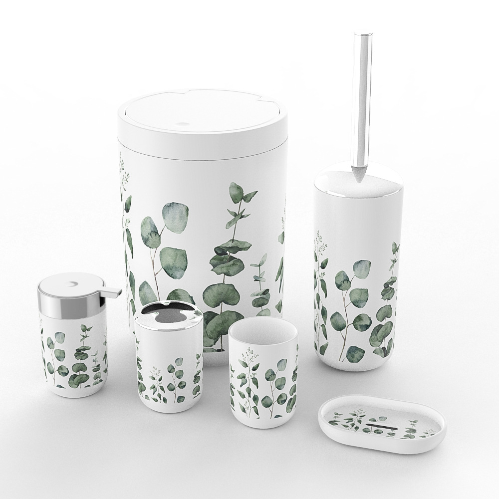 Nuevo Kit de baño de plástico bathroomset baño suministros baño lavado en casa traje de impresión