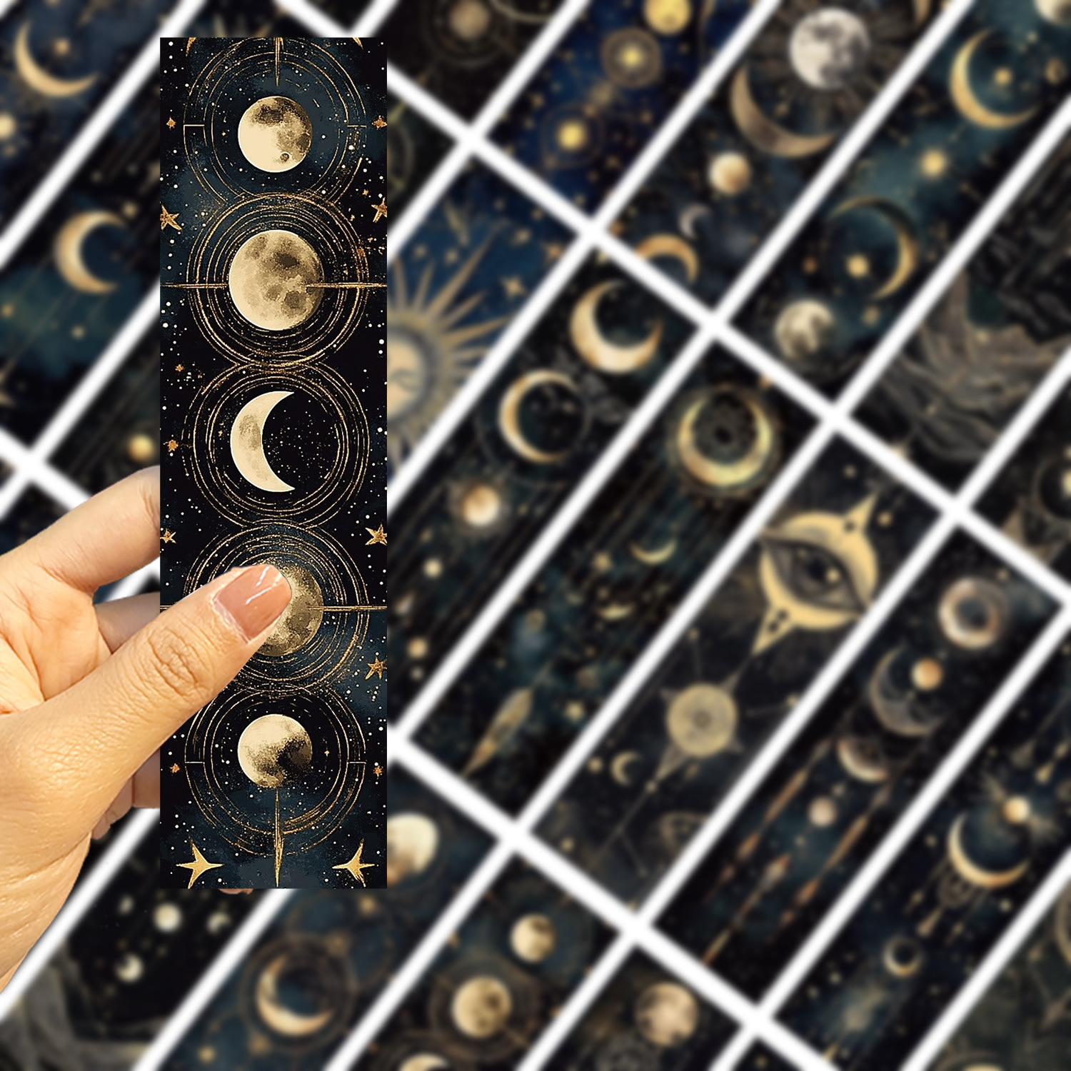 68g Weight Bookmark Stationery Type a Pack of 30 Quantity School, Graduation Occasion Paper Material Sun, Star, Moon Pattern Cute, Vintage Style Style A Pack Of 30 Sun Star Moon School Graduation Paper Cute Vintage Style Bookmark 2