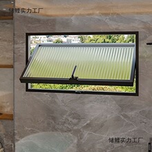 艺术铝合金窗户网红室内暗卫采光通风卧室暗卫窗中轴旋转方形窗框